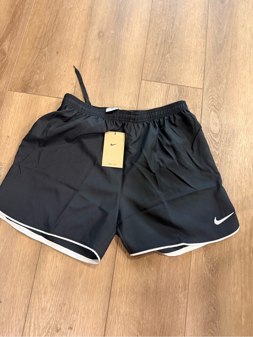 Nike Black Athletic Shorts with White Trim